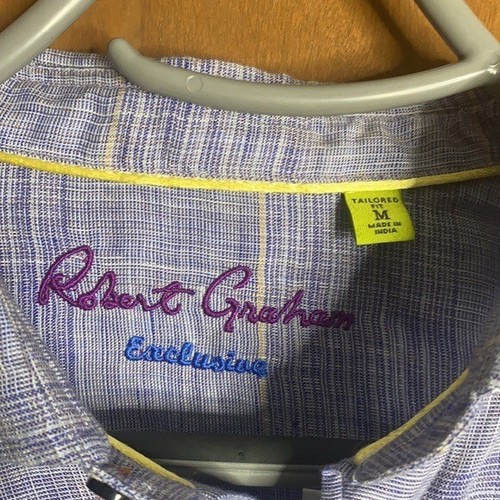 Robert Graham Rosario mitternachtsblau Leinen 198 $ NEU - Größe Medium - Bild 5 von 14