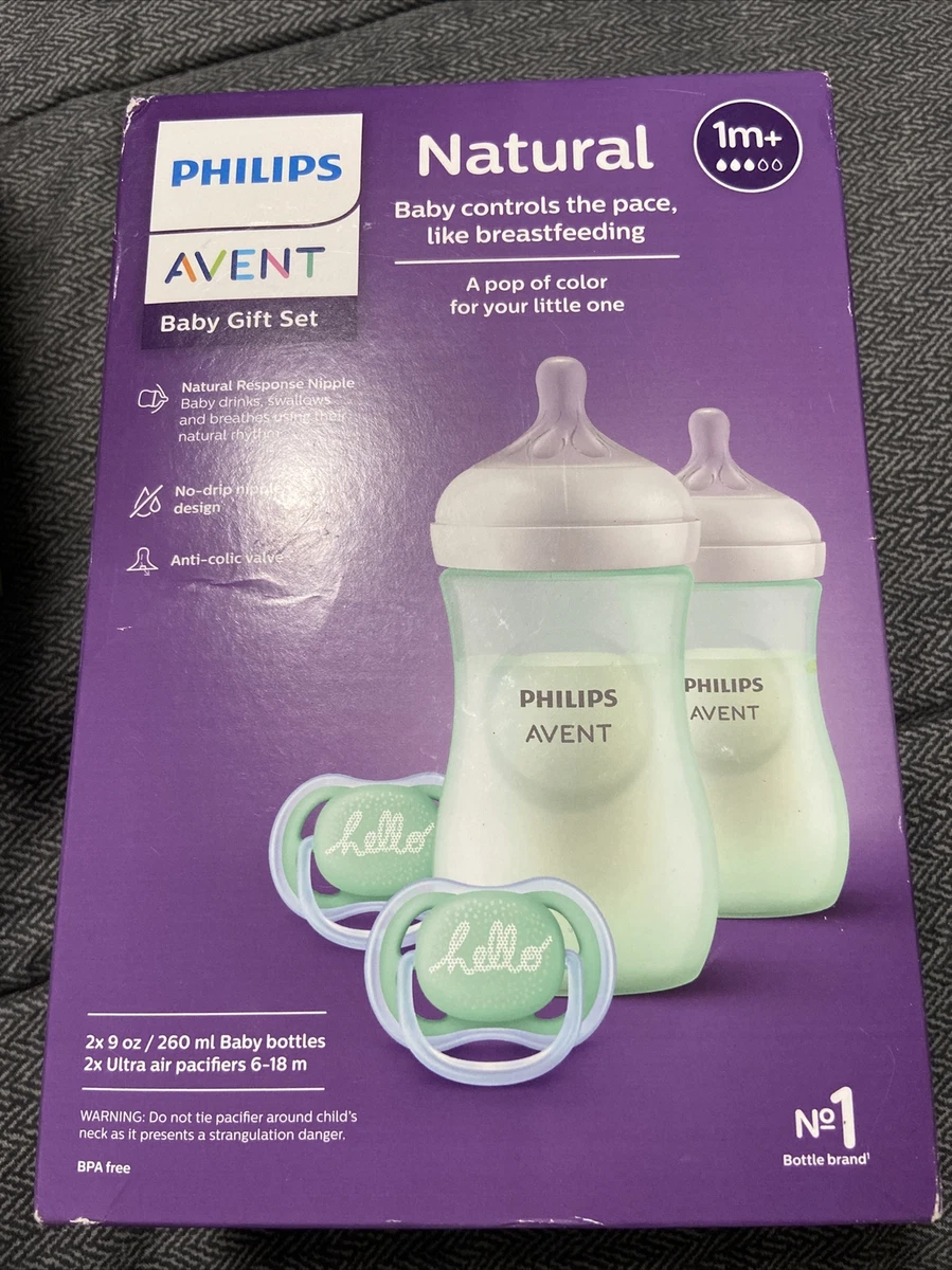 NEW Philips Avent Natural Baby Bottle with Natural Response Nipple Baby  Gift Set