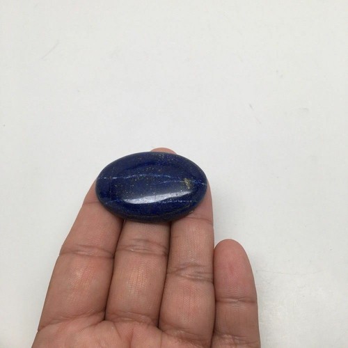 19.1Grams Natural Oval Shape Lapis Lazuli Cabochon Flat Bottom @Afghanistan,C354 - Picture 2 of 5