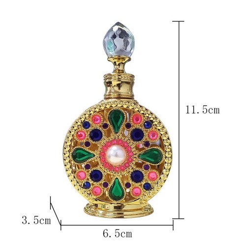 Mujer Regalo Perfume VACÍO ÁRABE Botella Vidrio Recargable Cristal Metal Vacío - Imagen 5 de 7