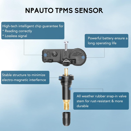 TPMS Sensor, Tire Pressure Monitoring Sensor Replacement for Chevy Silve - Picture 3 of 12