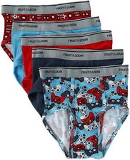 Fruit of the Loom Boys 5pk Print Solid Fashion Brief