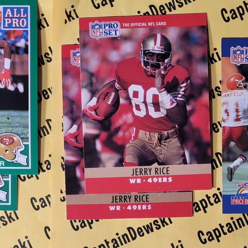 LOTE de 60+ tarjetas de fútbol americano de Jerry Rice con ProSet 1989 y 1990 / ¡¡Marcador y más!! MVP & HOF - Imagen 4 de 14