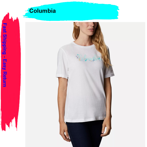Columbia Sportwear Women BlueBird Day Relaxed T-Shirt, White, 2X - Picture 5 of 5