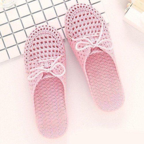 Womens Hollow Out Slippers Closed Toe Sandals Casual Beach Shoes Lace Up Flat - Imagen 14 de 28