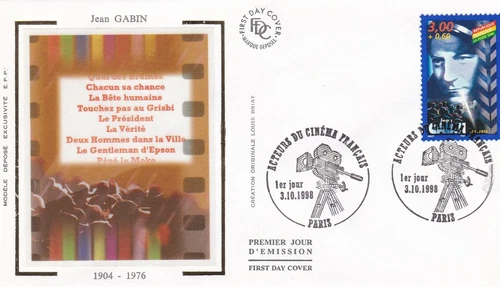 France 1998 FDC Actor Of Cinema French Jean Gabin yt 3189