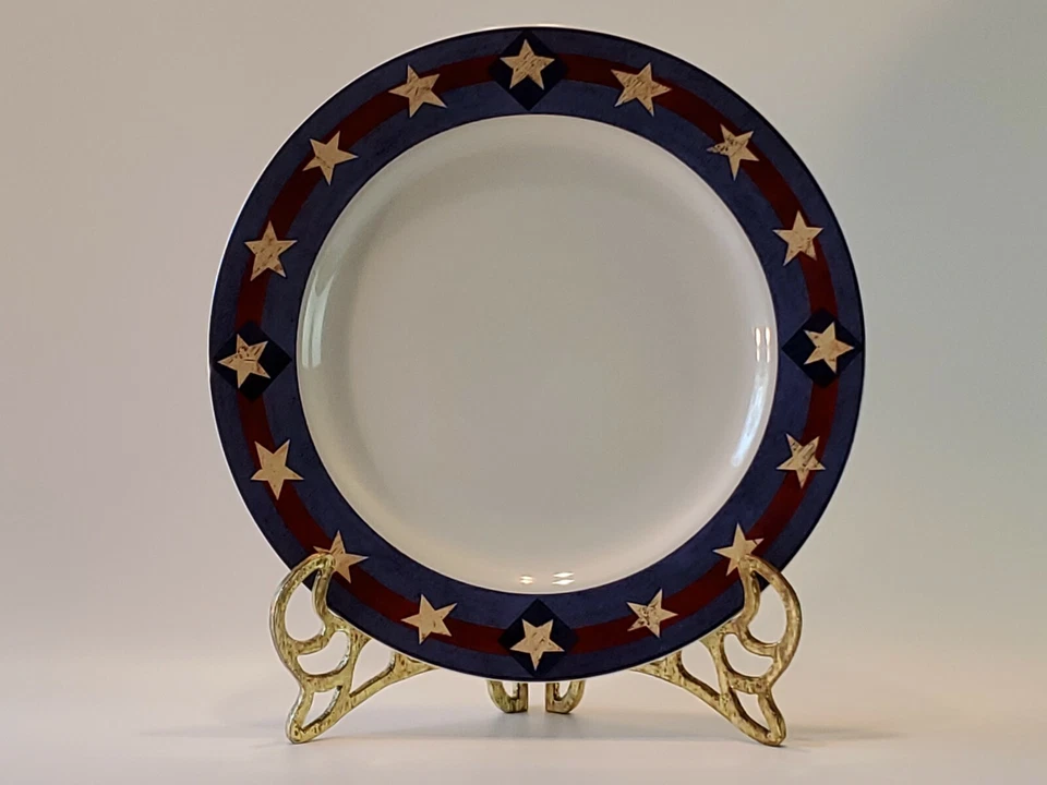 Sakura Brandon House 1998 Warren Kimble 12" Chop Platter Spirit of the Flag EUC  - Image 2 of 4