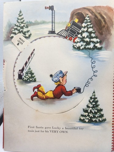 1951 Santa Claus in Toyland Boxed NMechanical Activity Book Volvelle c.1951 - Picture 11 of 19