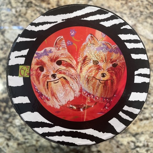 Cyhafi Couture Pampered Pets Hand Painted Wine Glass Girl Friends Dogs - Picture 4 of 12