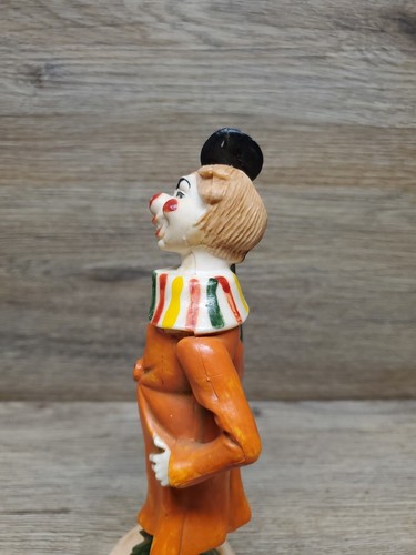 Vintage FONTANINI Depose Italy Poly Resin Clown Figurine Hat Umbrella Circus - Picture 9 of 17