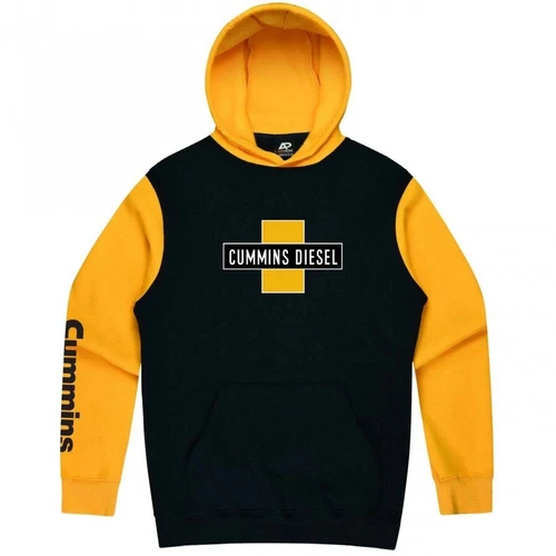 Genuine Cummins Diesel Elite Hoodie, black, yellow, truck, jumper