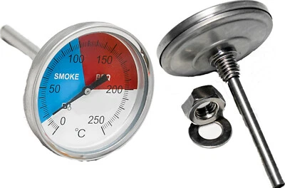 MARKENLOS Räucher - THERMOMETER für RÄUCHEROFEN BBQ SMOKER GRILL RÄUCHERTHERMOMETER 250°