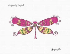 Dragonfly In Pink Needlepoint Kit or Canvas