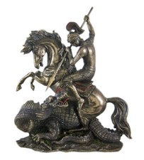 George and the Dragon cold cast bronze , highly detailed.Large and heavy. 