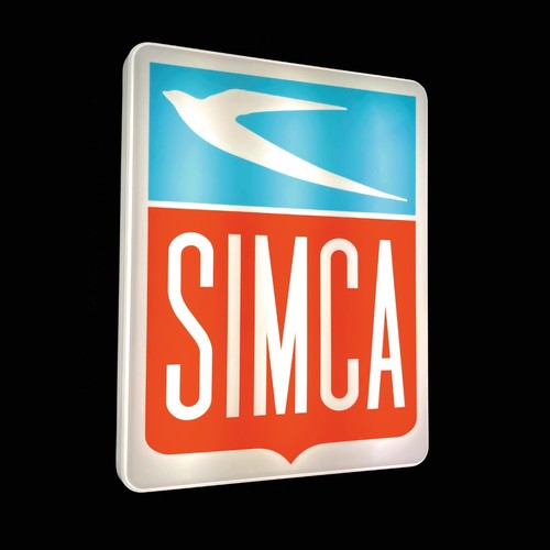 SIMCA CAR BADGE LED ILLUMINATED LIGHT UP GARAGE SIGN AUTOMOBILIA 1100 TI VF2 VF3 - Picture 2 of 24