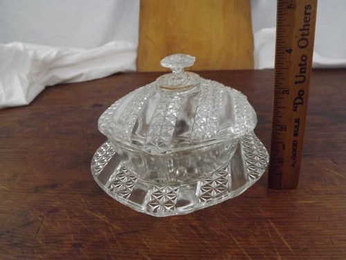 1976 FENTON Bryce Bros Banner /Shield Pattern Novelty Covered Dish Daisey Button - Picture 13 of 20