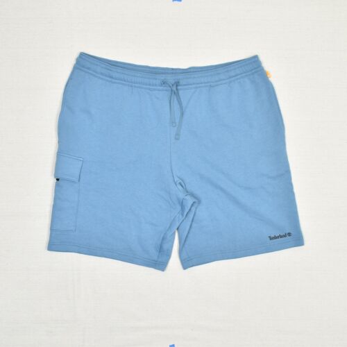 Timberland Herren Sweat Shorts Solide Kordelzug Tasche Baumwolle Blau Größe 2XL
