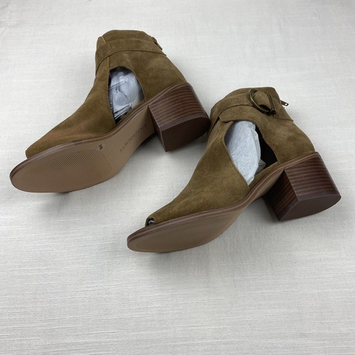 NEW Womens Sole Society Hyperion Brown Cow Suede 3 inch Size 9 - Picture 7 of 8