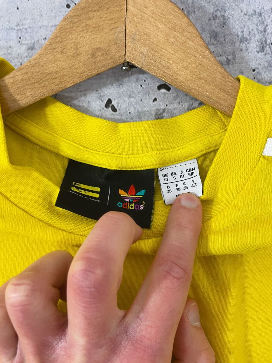 Men's Adidas Human Race Pharrell Williams Yellow T-shirt Men's Adidas Human Race Pharrell Williams Yellow T-shirt