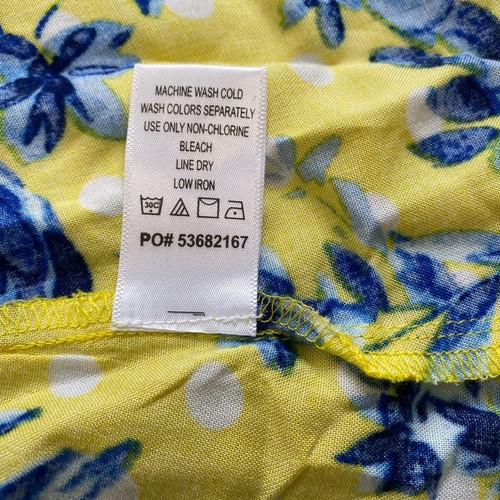 Woman Within Maxi Dress Womens 32W Yellow Blue Floral Polka Dot Cottage core NEW - 第 12/14 張圖片