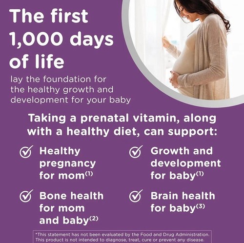 Centrum PreNatal Multivitamin Gummies, with Folic Acid & 50mg DHA - 60 Ct 12/25+ - Picture 3 of 5