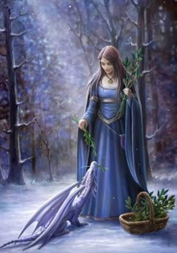 Anne Stokes Yule Midwinter Solstice Greeting Card Alternative Christmas Fantasy - Picture 6 of 18