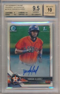 YORDAN-ALVAREZ-2018-BOWMAN-CHROME-ROOKIE-AUTOGRAPH-SP-AUTO-BGS-9-5-GEM-MINT-10