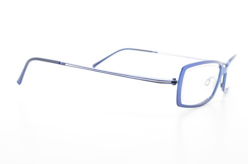 Eye'Dc Glasses Frame Mod V296 008 B 46-22 144 Blue Steel Rimless Art Vintage - Picture 11 of 13