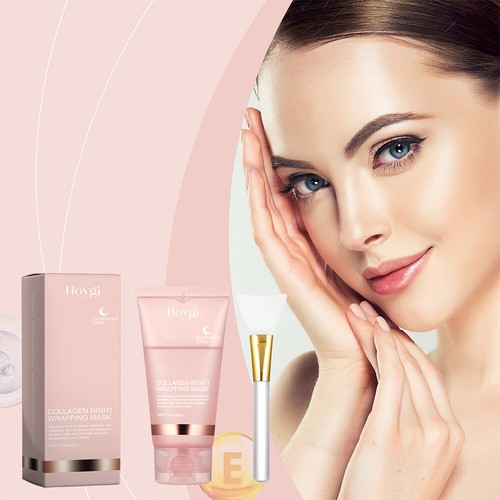 75g Collagen Night Wrapping Mask Overnight Wrapping Peel Off Natural Facial Mask - Picture 5 of 19