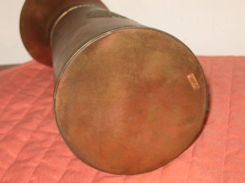 Vtg Mexican Copper & Brass Pitcher with Aztec Calendar Medallions Nice Patina - Picture 11 of 11