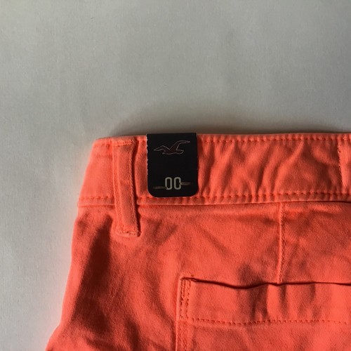 Women’s Hollister Low Rise Shorts Bright Orange W23 Hot Pant Style New - Picture 12 of 14