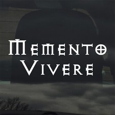 Calcomanía adhesiva de vinilo Memento Vivere diciendo latino recuerda vivir