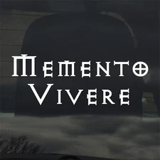 Memento Vivere Vinyl Sticker Decal Latin Saying Remember To Live