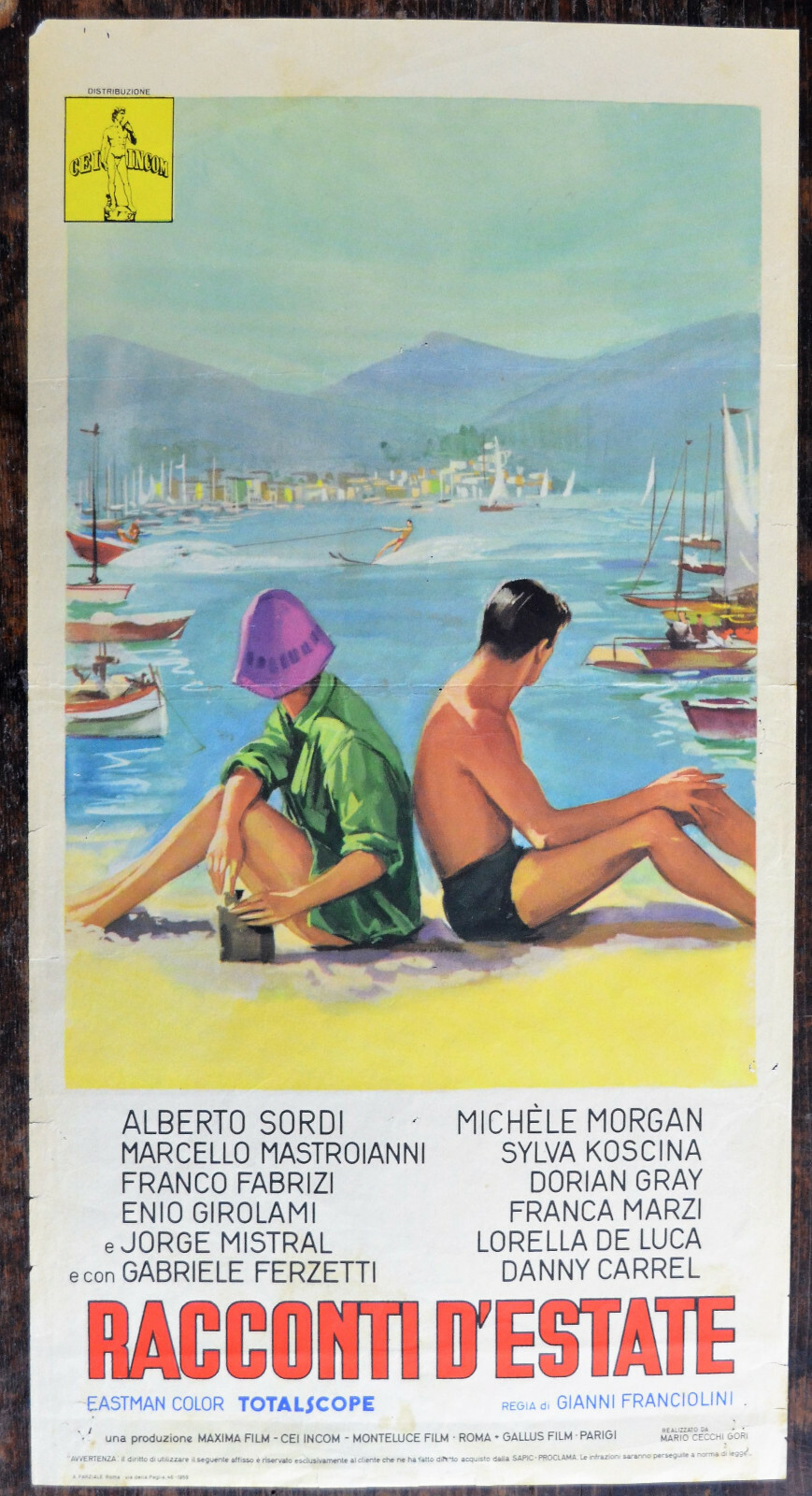 Locandina originale film Racconti d'estate (1958) - Regia di Gianni Franciolini