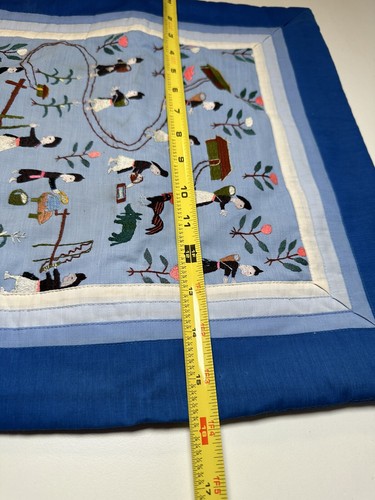 HMONG CULTURE STORY CLOTH 16" PILLOWCASE EMBROIDERY--IMPERFECTIONS/FLAWS  (1a) - Bild 9 von 16