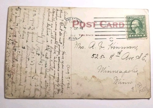 Postcard Vintage East Side High School, Minneapolis, Minn c1912 A632 - Picture 3 of 3