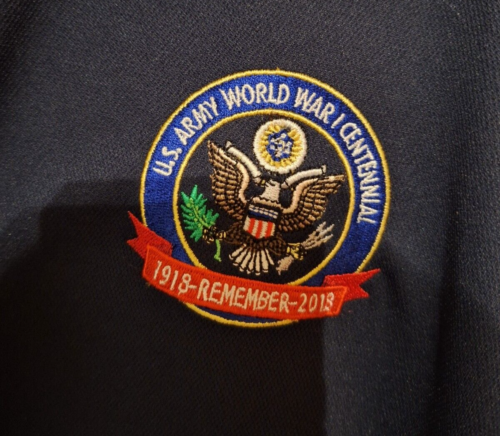 Mens U.S. Army World War I Centennial LS Polo Shirt Core 365 NWT 1918-2018 Sz LT - Picture 3 of 6