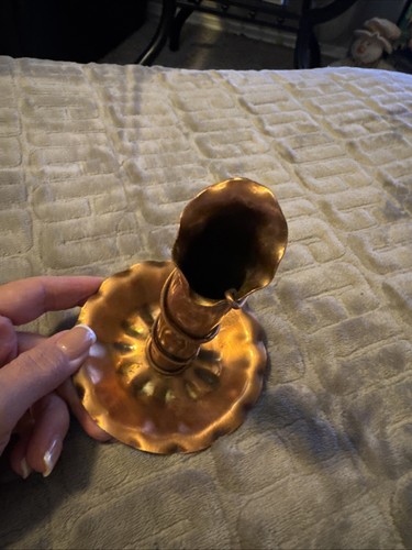 Septarian Copper Candle Stick 5” - Picture 2 of 3