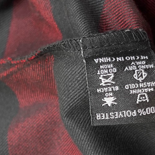 Dixxon x Nirvana The Cobain Long Sleeve Button Flannel Shirt Mens XL Grunge Red - Picture 12 of 13