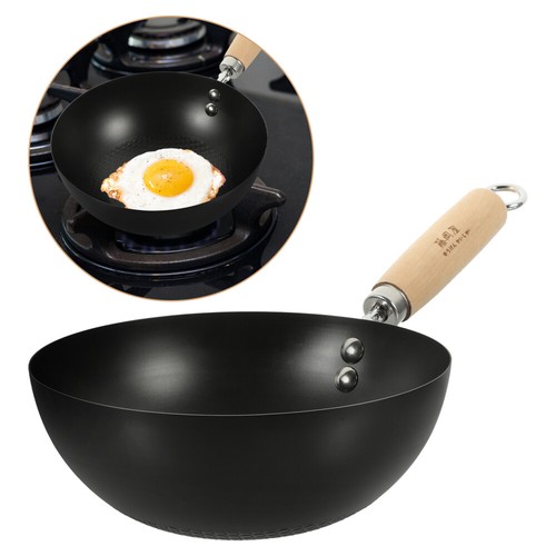 Piccola Pentola Ferro Lavoro Domestico Cucina Giapponese Acciaio al Carbonio Wok Friggitrice