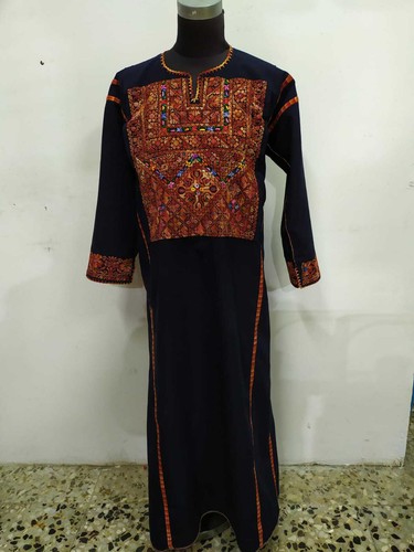 Unusual Old Vintage Embroidery Traditional Heritage Palestinian Dress - Picture 4 of 5