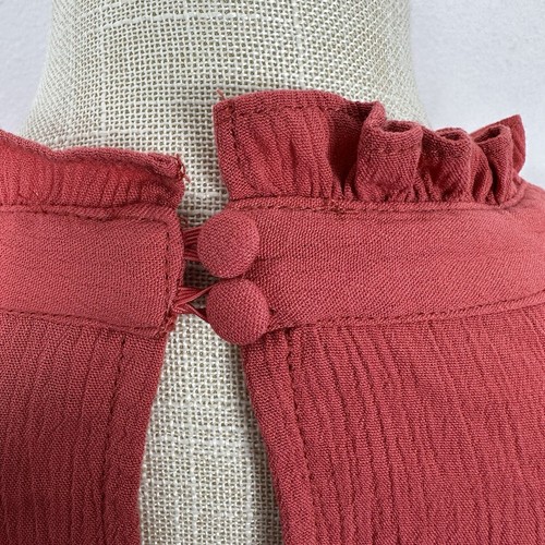 TORRID Bohemian Embroidered Blouse Crinkle Gauze Fabric Womens Size 1X Pink EUC - Bild 9 von 11