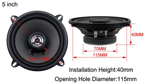4"/5"/6"/6,5" pouces haut-parleur coaxial voiture gamme audio stéréo woofer haut-parleur - Photo 5/16