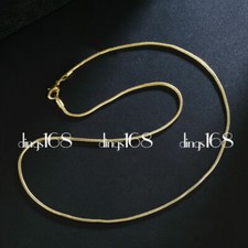 18K Yellow Gold Filled Tarnish/Lead-Free 3mm 20inch Italian Snake Chain Necklace