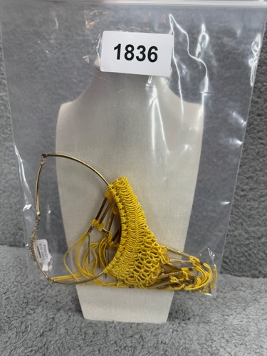 Free People Women's Jewelry Fringed Choker Necklace Yellow 81031221 - Picture 6 of 6