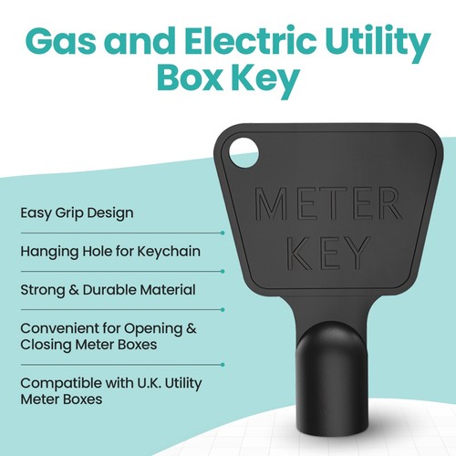 Caja medidor eléctrico de gas 1/2/4 piezas llave utilitaria armario servicio llave enchufe - Imagen 6 de 21