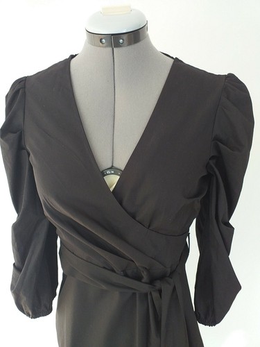 Miss Selfridge Black Dress Size 8 - Long Sleeves - Good Condition - Picture 3 of 12