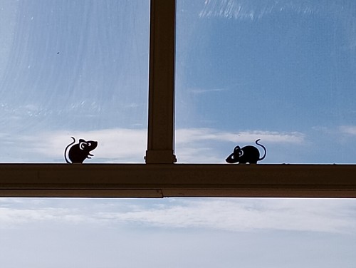 Rusty Metal Mouse Cut Out Silhouette Set Of 2 - Picture 6 of 7