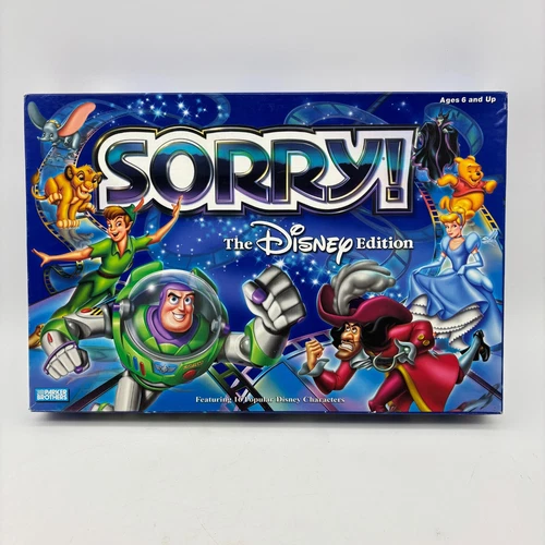 Sorry Disney Edition COMPLETE Parker Brothers 2001 Movie Kids