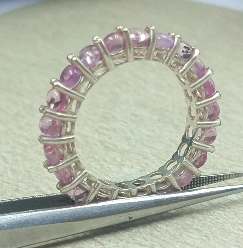 Sterlingsilber Ring Natura Pink Spinell 2.780 Gramm Damen Ring 6 Größe US - Bild 3 von 4